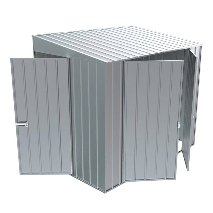 Build-a-Shed 1.5 x 2.3 x 2.0m Skillion Double Hinged Side Door Shed - Zinc