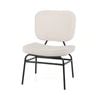 Costway Upholstered Chair Metal Structure Chair Reading Lounge Chair White