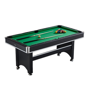 TOPONE Lumera 6FT MDF Pool Table | Billiard Table with Green Felt for Home & Office - Green