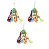 Yes4pets 3 X Wood Small Hanging Swing Bird Parrot Parakeet Cockatiel Budgie Rope Toy