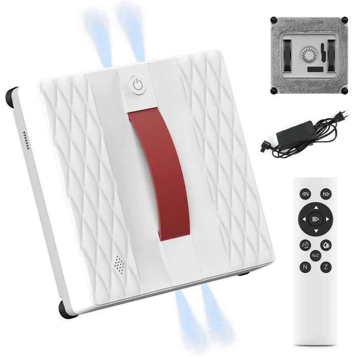 YOPOWER 3800Pa Window Cleaner Robot, Dual Water Spray, App Control
