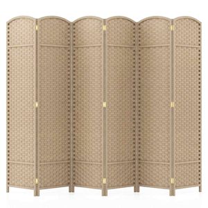 Costway 6Panel Room Divider Screen Privacy Partition-Beige