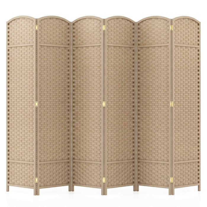 Costway 6Panel Room Divider Screen Privacy Partition-Beige