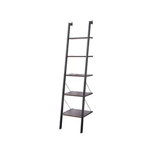 Sarantino Amelia 5-Tier Ladder Shelf - Walnut