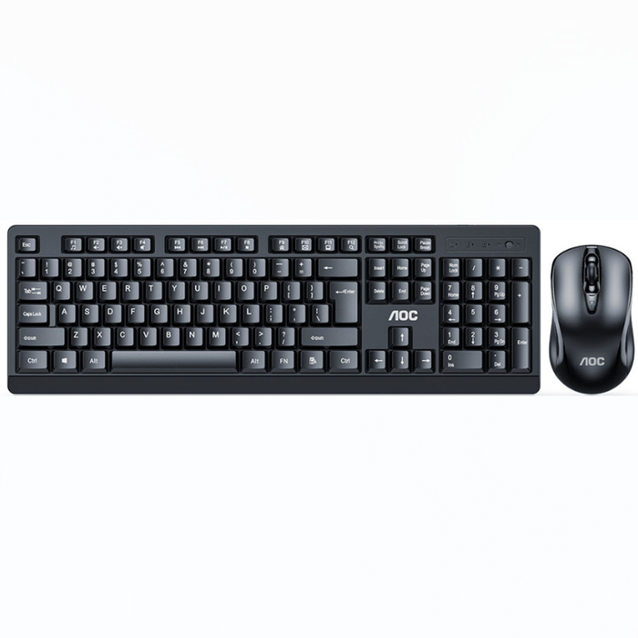 BDI AOC Silent Wireless Keyboard & Mouse Combo – 2.4GHz, Ambidextrous, USB