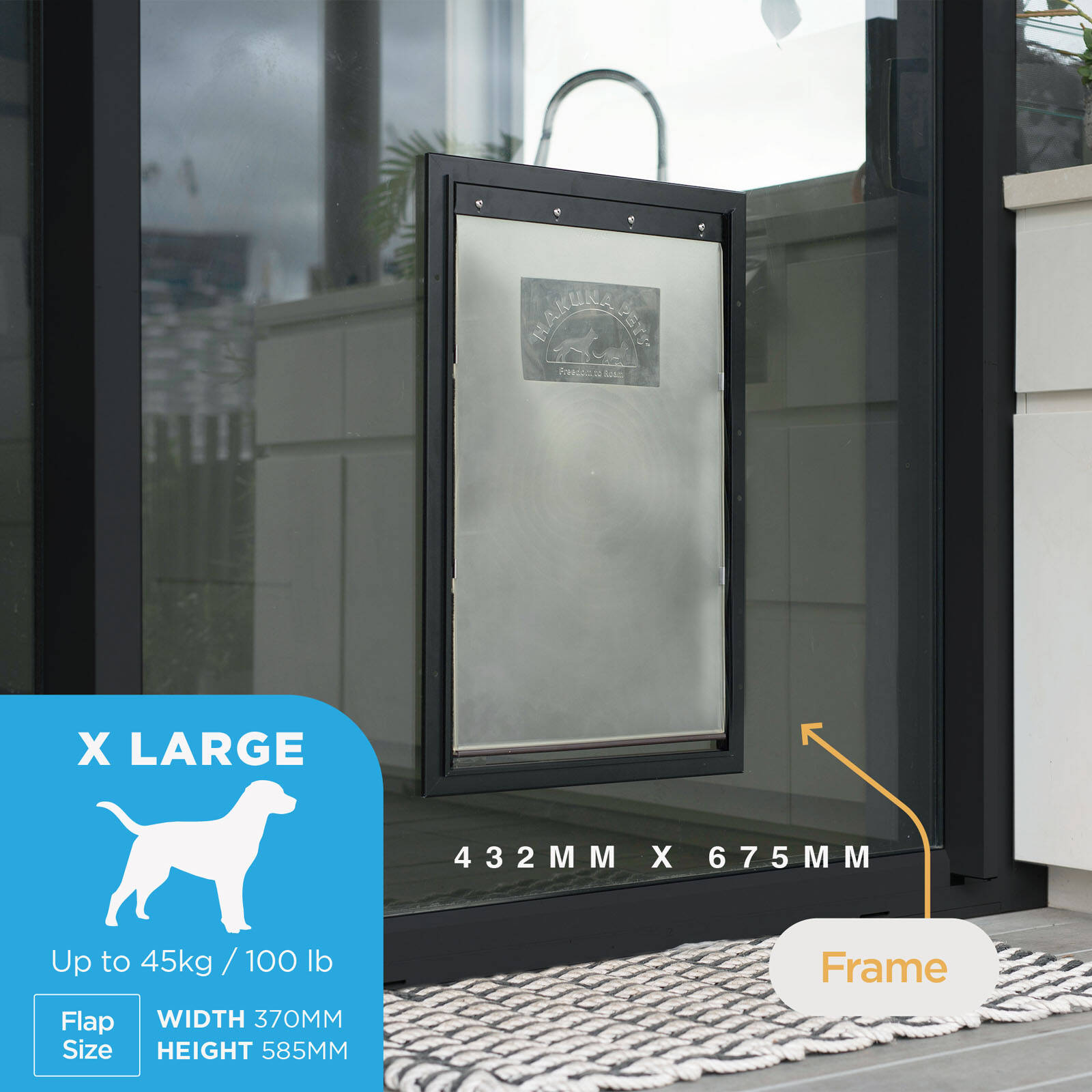 Dog door in glass bunnings best sale