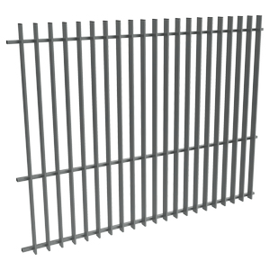 ProtectorAl 2400W x 1800H Monument Aluminium Radiator Pool Fence Panel with Mid Rail