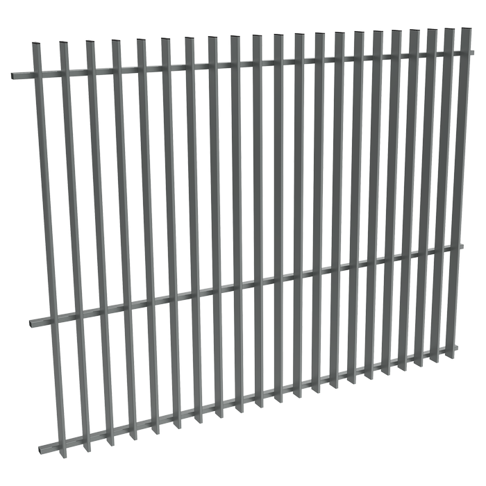ProtectorAl 2400W x 1800H Monument Aluminium Radiator Pool Fence Panel with Mid Rail
