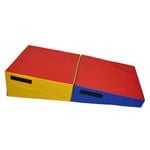 Xin Large Size Folding Incline Gymnastics Wedge Mat - Multicolour