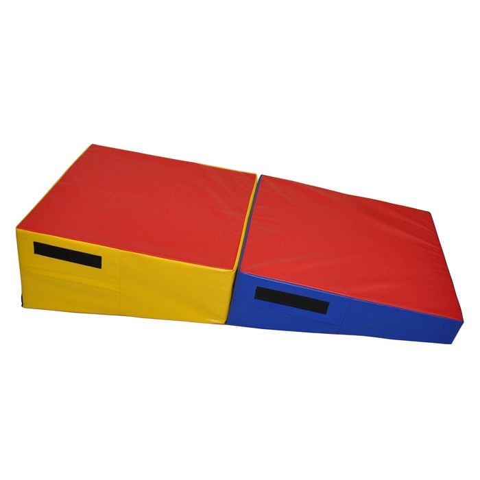 Xin Large Size Folding Incline Gymnastics Wedge Mat - Multicolour