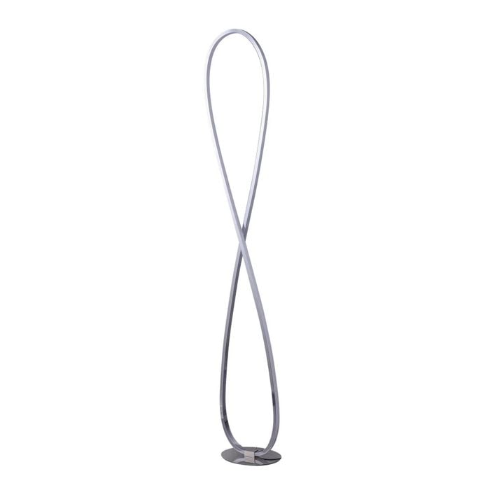 Luminea Eternal LED Twisted Metal Floor Lamp Elegant Accent Light - Chrome