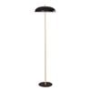 Cla Lighting Paraguas Interior Floor Lamp With Brass Rod Black Dome Shade