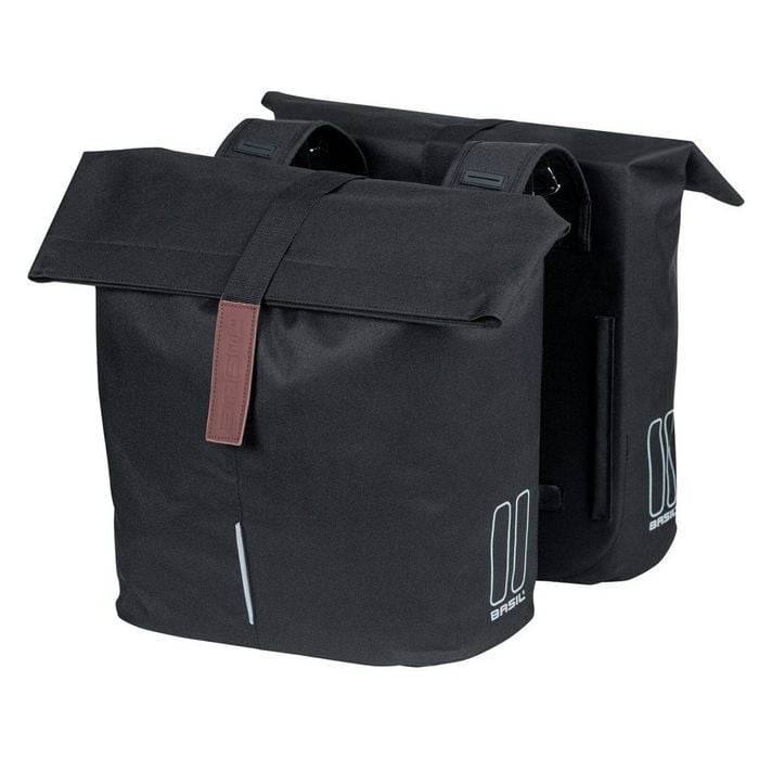 Basil City Double Bag Black 28-32l Black