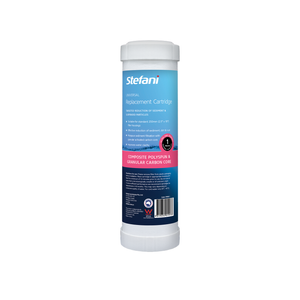 Stefani 1 Micron 2.5' x 10" Polyspun With Granular Activated Core Sediment Replacement Water Filter Cartridge