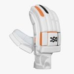 DSC Krunch 500 Cricket Batting Gloves | Color: White & Orange | Size: Youth RH