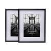 Cooper & Co. 8 x 10inch Mat to 5 x 7inch Set of 2 Black Premium Metallicus Metal Photo Frames