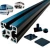 2x Crossbars Oz4040 Aluminium Extrusion 185cm For Coaster, Rosa, Transit, Sprinter