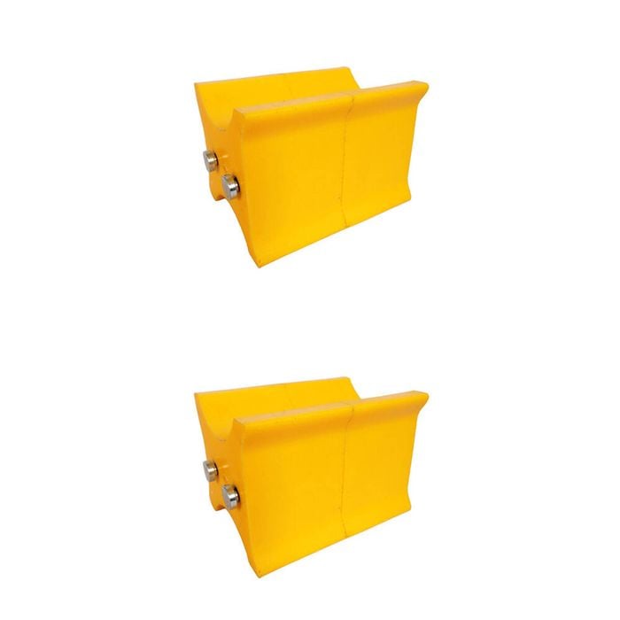 2x 2pc AgBoss Equestrian Show Jumping Keyhole Jump Cup Inserts Yellow