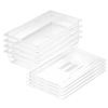 SOGA 1/1 GN Polycarbonate Food Pan 100mm Clear 4 Pack with Lids