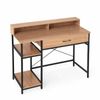 Costway Computer Desk Writing Table W/storage Compartments Drawer Natural