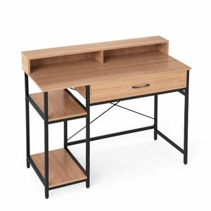Costway Computer Desk Writing Table W/storage Compartments Drawer Natural