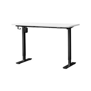 Oikiture Electric Standing Desk Single Motor 120cm White Tabletop
