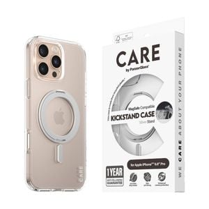 Panzer Feature (MS&KS) Phone Case for iPhone 16 Pro Max Rugged Cover - Silver