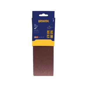 IRWIN 75 x 457mm 80G Sanding Belts - 3 Pack