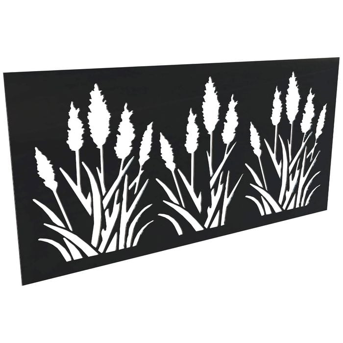 ProtectorAl 300 - 1200 x 1201 - 2400mm Gloss Black / Satin Black Bullrush Unframed Composite Decorative Panel