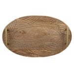 Coast To Coast Home 55cm Naya Wood Oval Tray Natural
