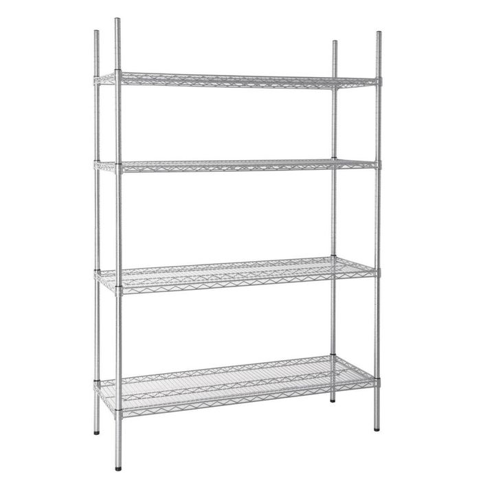 Vogue 4 Tier Wire Shelving Kit - 1220x460mm - L928