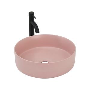 CIBO Pale Pink Round Thin Edge Ceramic Basin