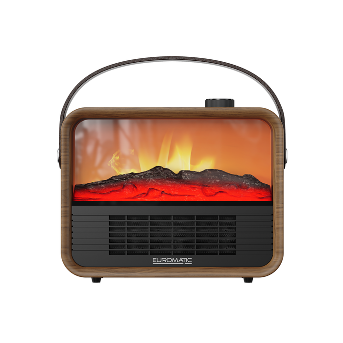 Euromatic 1800W Ceramic Flame Effect Heater EUR-CH18MF