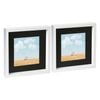 Nicola Spring 10" x 10" White 3D Box Photo Frames - 6" x 6" Mount - Pack of 2