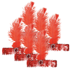 6x 1920s FLAPPER HEADBAND Headpiece Feather Sequin Charleston Costume Party BULK - Red - Red | Headband