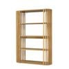 Furb Display Shelves 4-Tier Bookshelf Wooden Bookcase Shelf Storage Stand Rack Natural