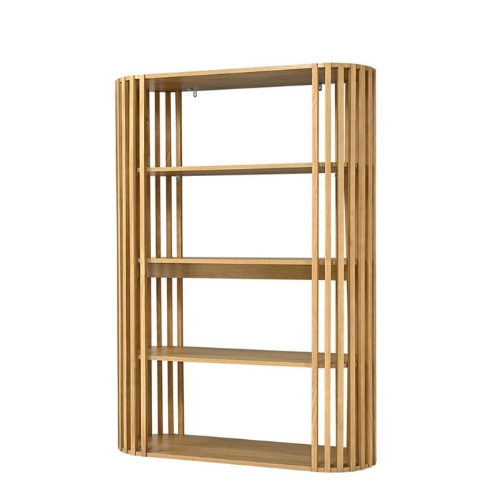 Furb Display Shelves 4-Tier Bookshelf Wooden Bookcase Shelf Storage Stand Rack Natural