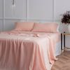 Bedding Co. Sheet Set 100% French Flax Linen Soft Pink Queen