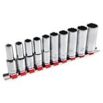 Trojan 10PC 1/2 Deep Socket Rail Set