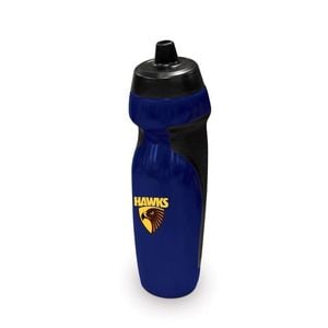 AFL Sports Drink Bottle 640ml - Hawthorn Hawks - Rubber Grip