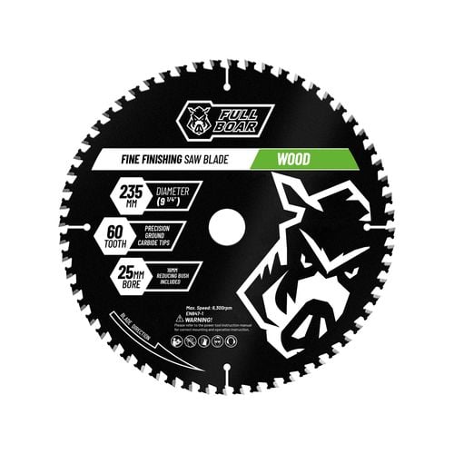 Full Boar 235mm 60T Trade Series Circular Saw Blade Bunnings Australia