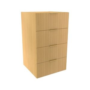 Lugna 1024 x 600 x 580mm Sand 4 Drawer Storage Cabinet