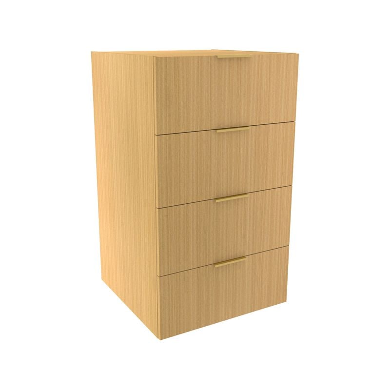 Lugna 1024 x 600 x 580mm Sand 4 Drawer Storage Cabinet