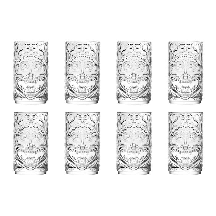 RCR Crystal Tiki Etruria Highball Glasses - 460ml - Pack of 8