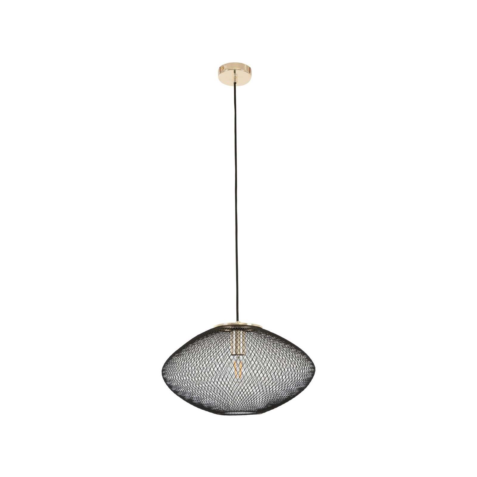 CLA Lighting GOLPE Interior Oval Stainless Steel Pendant Light- Small Black