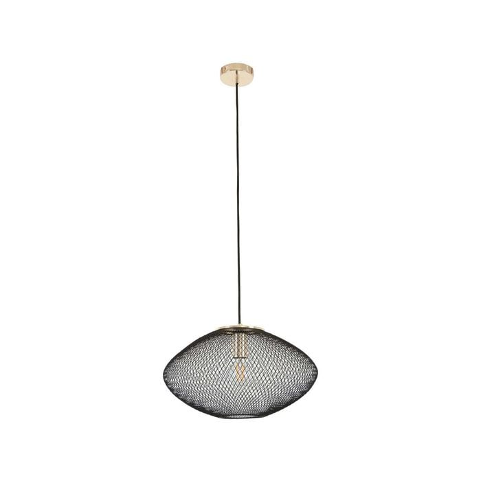 CLA Lighting GOLPE Interior Oval Stainless Steel Pendant Light- Small Black