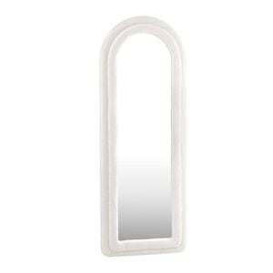 Oikiture 160x60cm Full Length Mirror Boucle Frame Arched Floor Mirrors