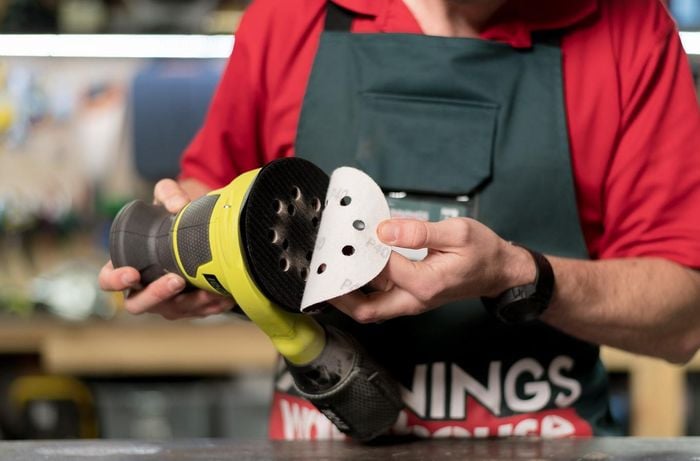 TM showing the right grit to use on sander