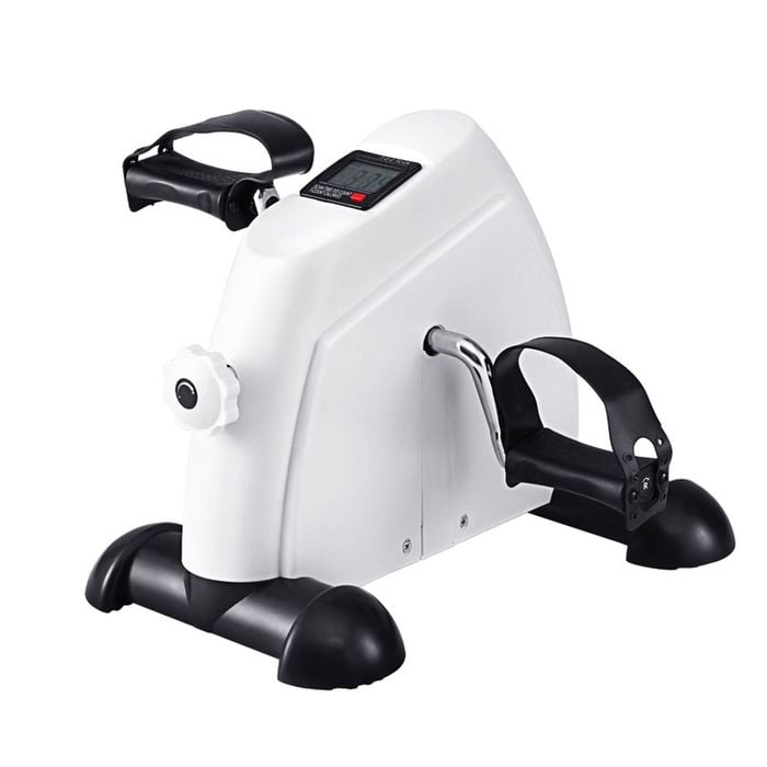 Everfit Under Desk Pedal Mini Exercise Bike Cross Trainer White