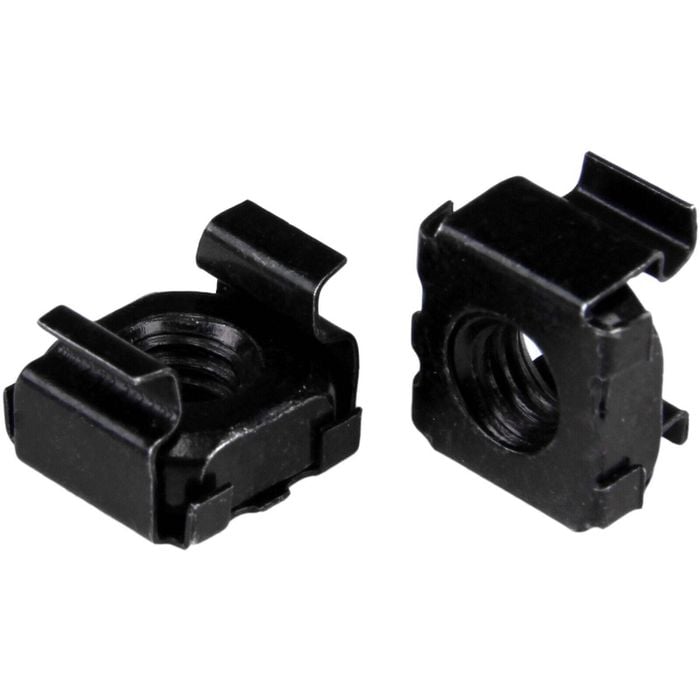 StarTech.com M5 Cage Nuts - 100 Pack, Black - M5 Mounting Cage Nuts for Server Rack & Cabinet - Cage Nut